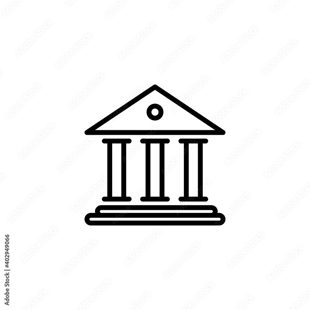 bank icon vector for web site