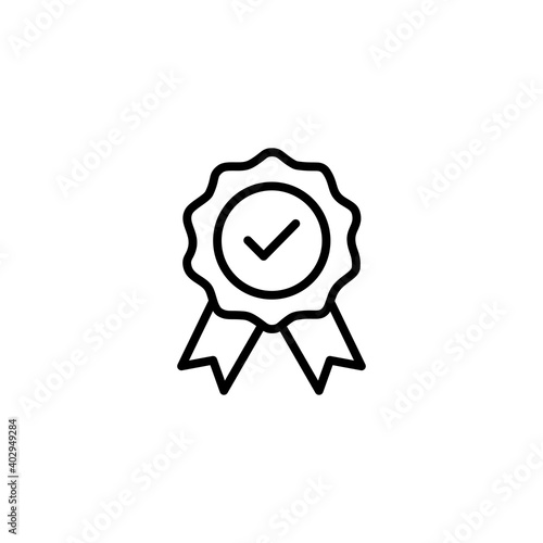 Approved check vector icon, Approved or Certified Medal Icon vector