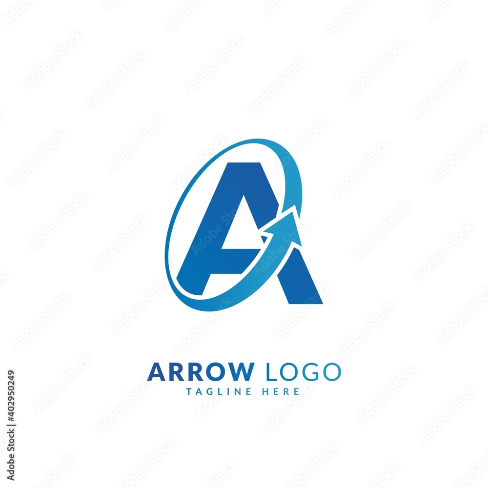 Initial letter A with arrow logo concept. Creative stylish arrow logo vector, fit for company and business Initial letter A with arrow logo concept. Creative stylish arrow logo vector, fit for company and business