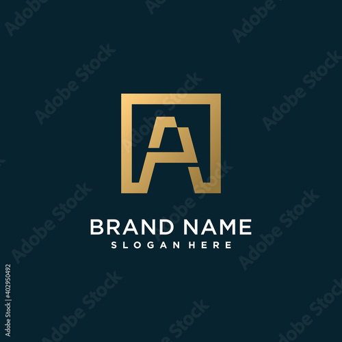 Letter logo with initial A, for company or person with creative concept part 6