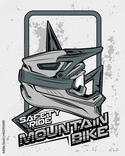 safety ride, downhill bicycle helmet illustration photo