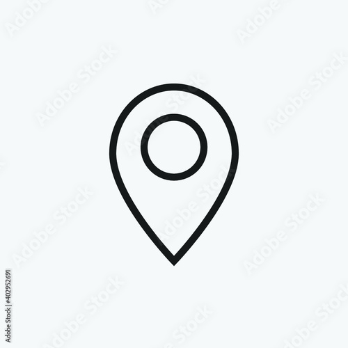 Free Download Editable Pin, Point, Position, Location Line Art Icon Using For Your Presentation, Website And Application - GFXLoad