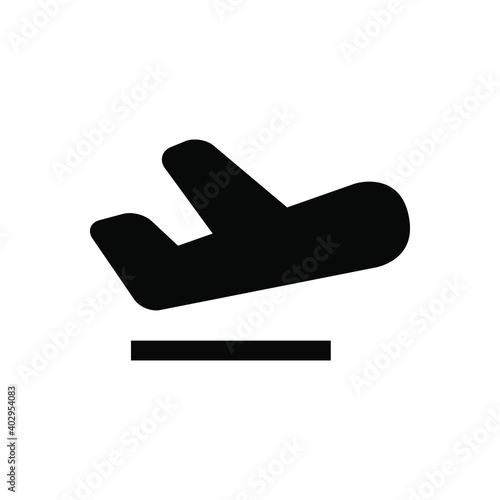 Plane takeoff icon vector graphic illustration