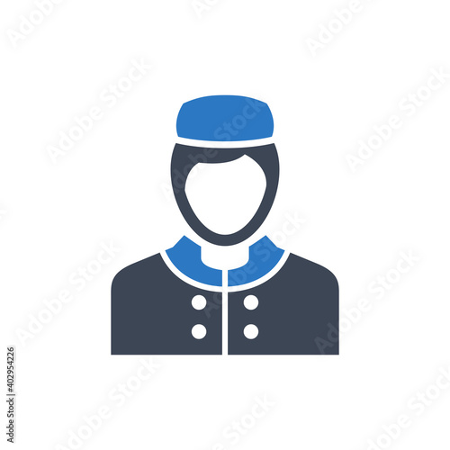 Bellboy icon vector graphic illustration