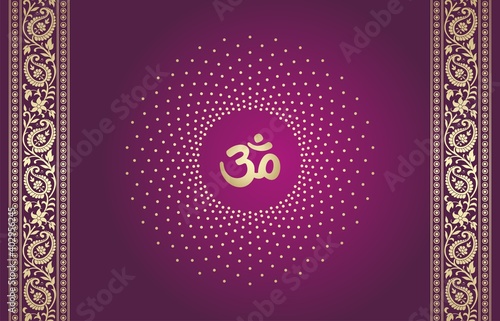 aum syllable , paisley design ,Hinduism , India	