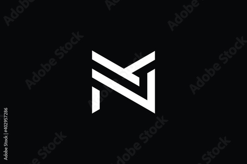 MN logo letter design on luxury background. NM logo monogram initials letter concept. MN icon logo design. NM elegant and Professional letter icon design on black background. M N NM MN