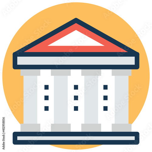 Vector icon of public library