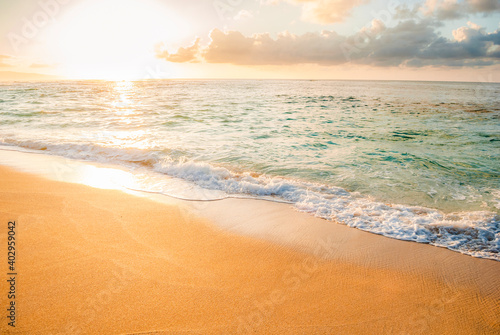 Fototapeta Naklejka Na Ścianę i Meble -  Tropical Beach at sunset