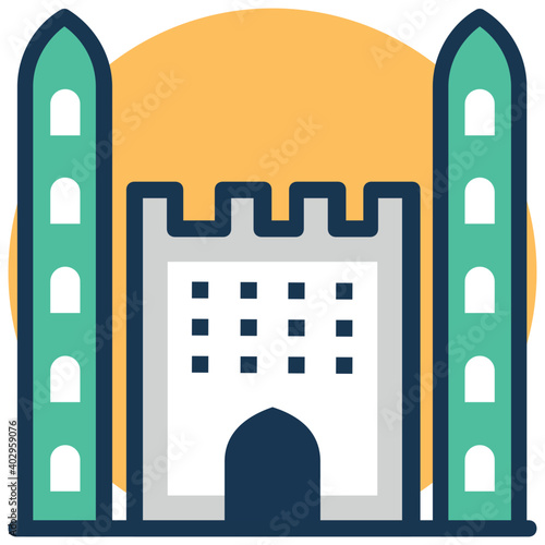 Vector illustration of a castle