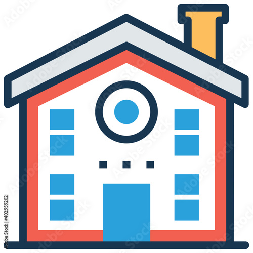 Vector icon of a family house