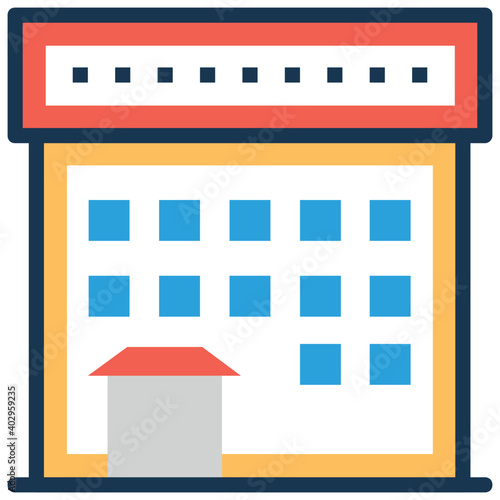 ector illustration of post office