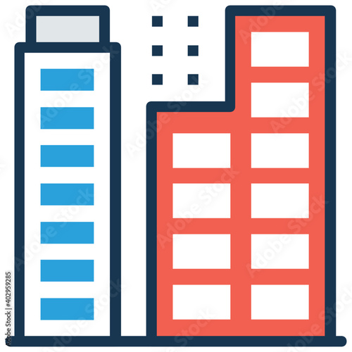 Office Block Vector Icon