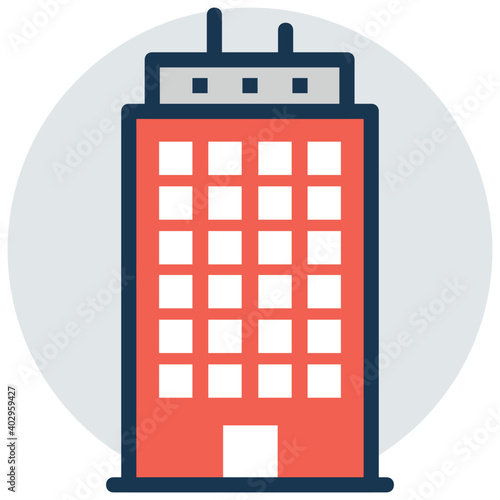 Vector illustration of business Company building Icon