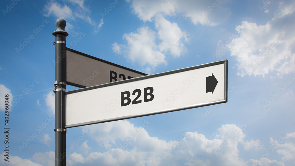 Fototapeta premium Street Sign to B2B
