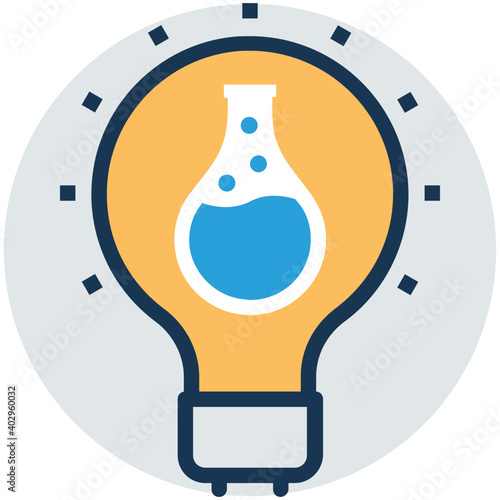 Vector illustration of conical flask light