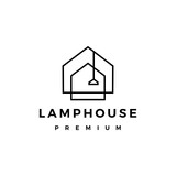 lamp pendant house interior logo vector icon illustration