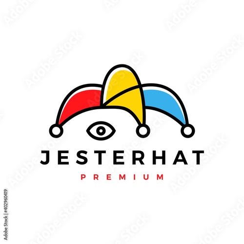 jester hat logo vector icon illustration