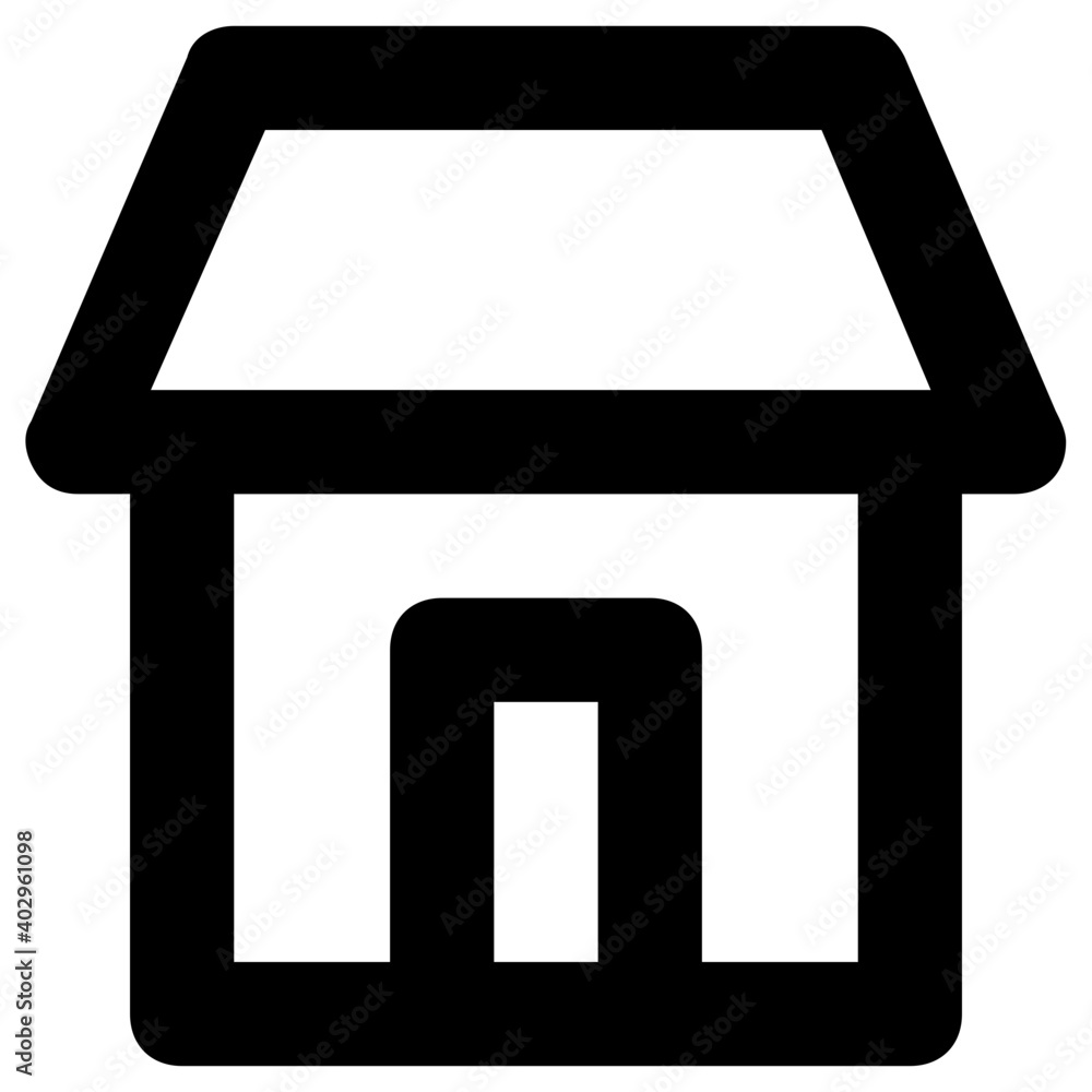 Beautiful Home symbol of real estate bold line vector icon Beautiful Home symbol of real estate bold line vector icon