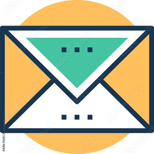 An envelope, representing postal service vector icon