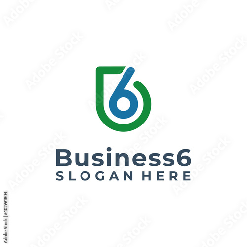 Letter B 6 logo design template vector