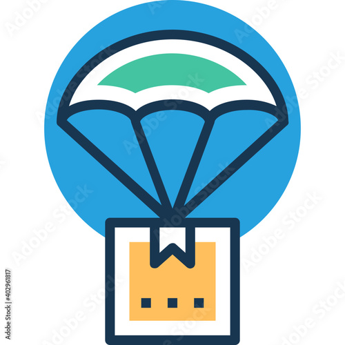 Vector icon of a fastest delivery service