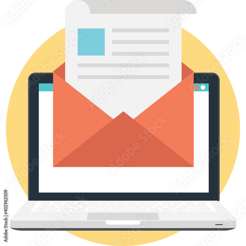 Flat design concept of newsletter 