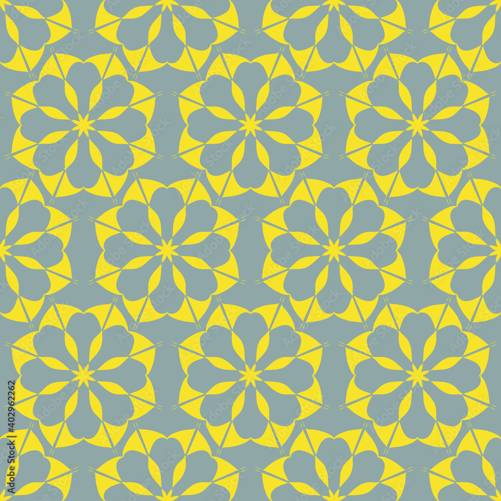 Fototapeta premium Abstract Seamless Pattern. Modern stylish texture. Composition from chaotic shapes. For print, Textile, wrapping, wallpaper, website, Banner. Simple digital drawing with mandalas.