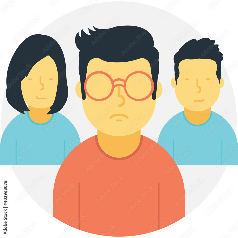 Vector team, group, staff, friends, colleagues or users Vector team, group, staff, friends, colleagues or users