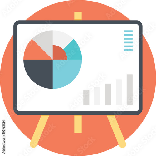 Free Download Analysis icon. Presentation whiteboard or easel with market data and statistics - GFXLoad