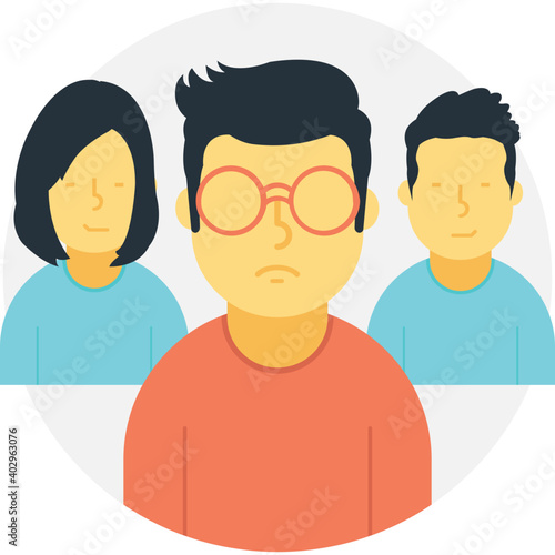 Vector team, group, staff, friends, colleagues or users 