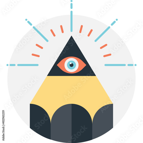 Pencil imaginations and inspirations vector icon 