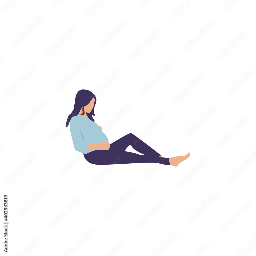 pregnant woman logo modern flat design illustration pregnant woman logo modern flat design illustration