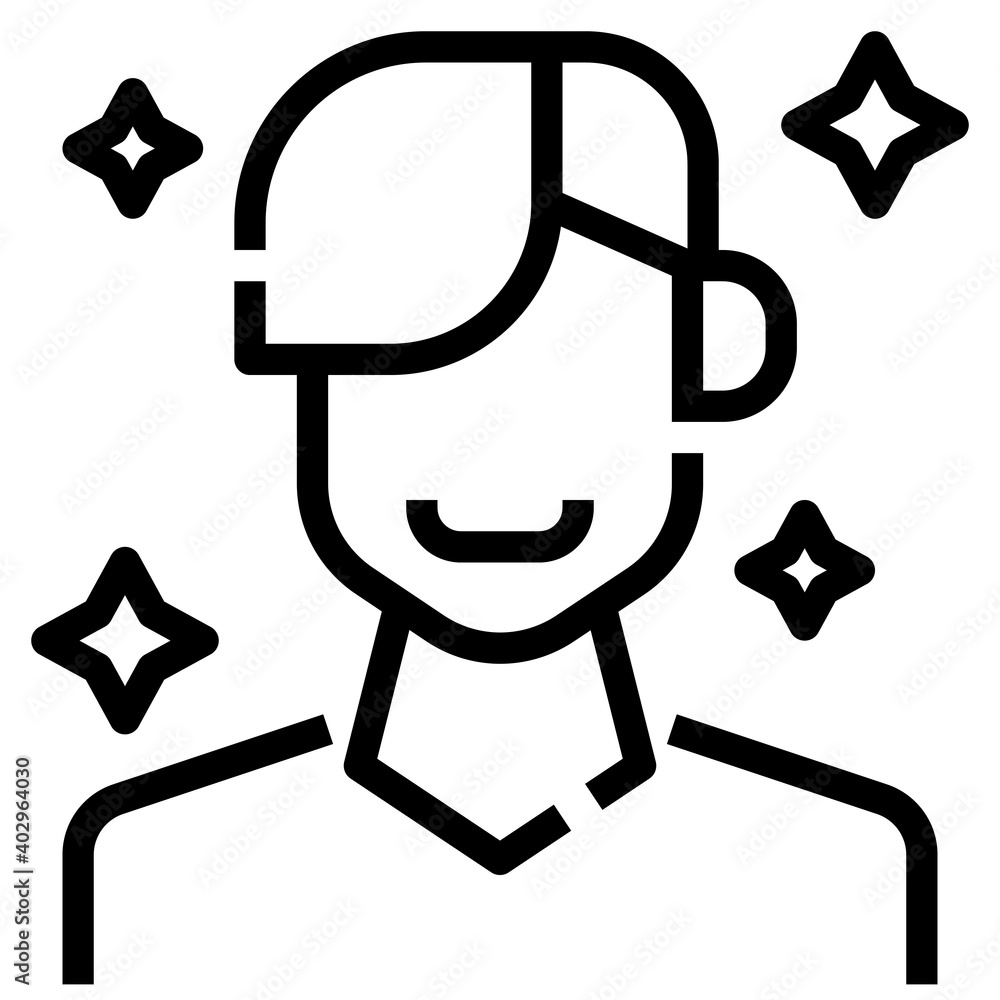 Man icon for webpage, application, card, printing, social media, posts etc. Man icon for webpage, application, card, printing, social media, posts etc.