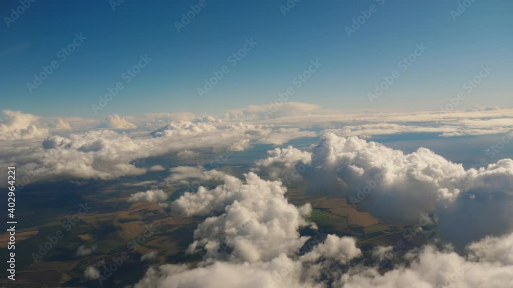 Aerial view of cloudscape from high altitude. Aerial view of cloudscape from high altitude.