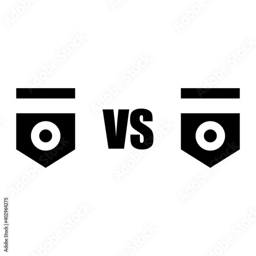 Football soccer team versus team icon. Simple illustration mobile concept and web design. Vector illustration can be used for topics like sport, ball games. Design template vector