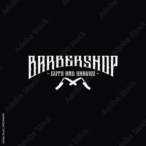 Barber Shop label, banner, logo vector