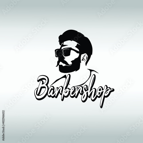 Barber Shop label, banner, logo vector
