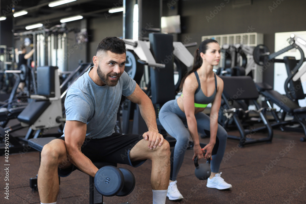 Young fit couple are in a good shape. Young fit couple are in a good shape.