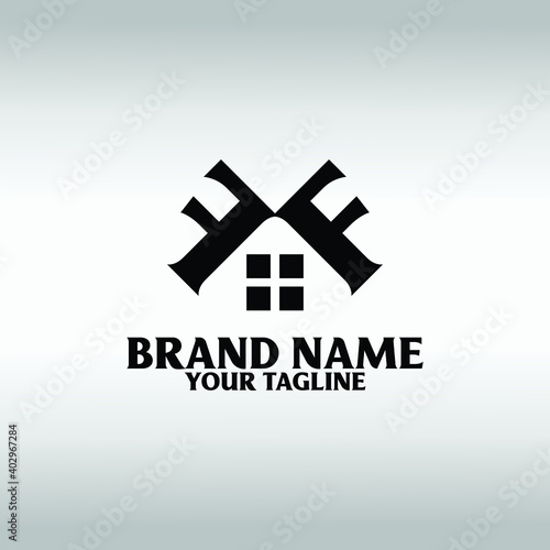 real estate logo design template, Construction Architecture Building 