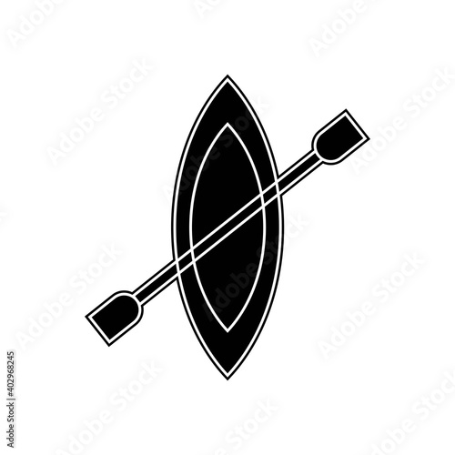 kayak icon solid style vector for your element design