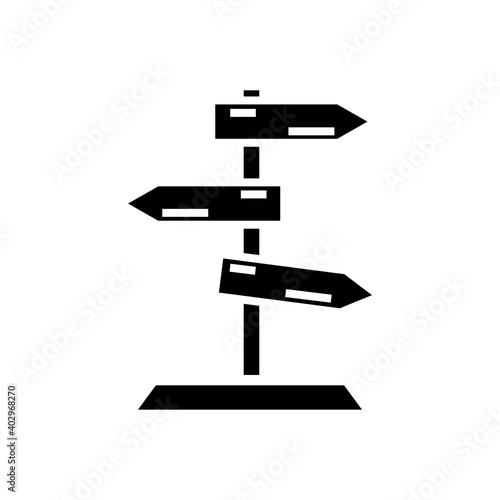 post sign icon solid style vector