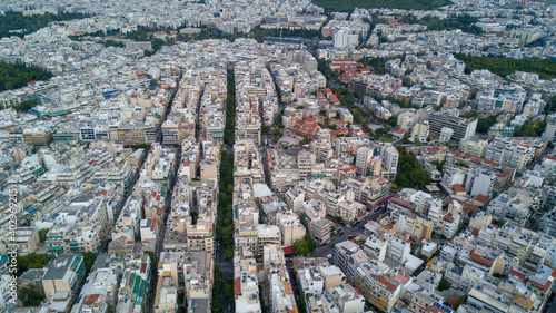 view of the city of the city of Athens from drone