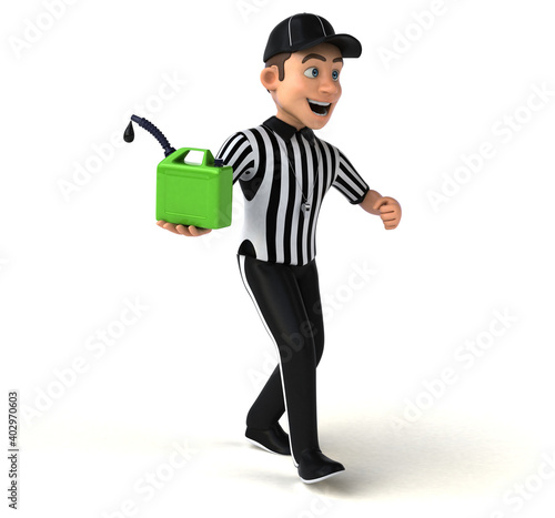 Fun 3D Illustration of an american Referee