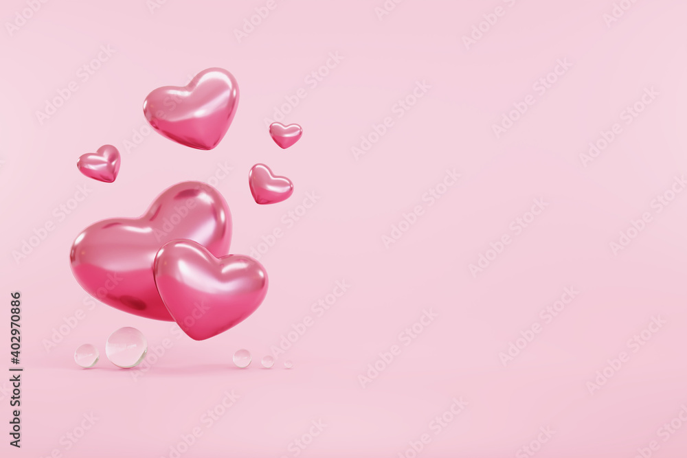 heart symbol on pink background with right copy space happy valentines day concept. heart symbol on pink background with right copy space happy valentines day concept.