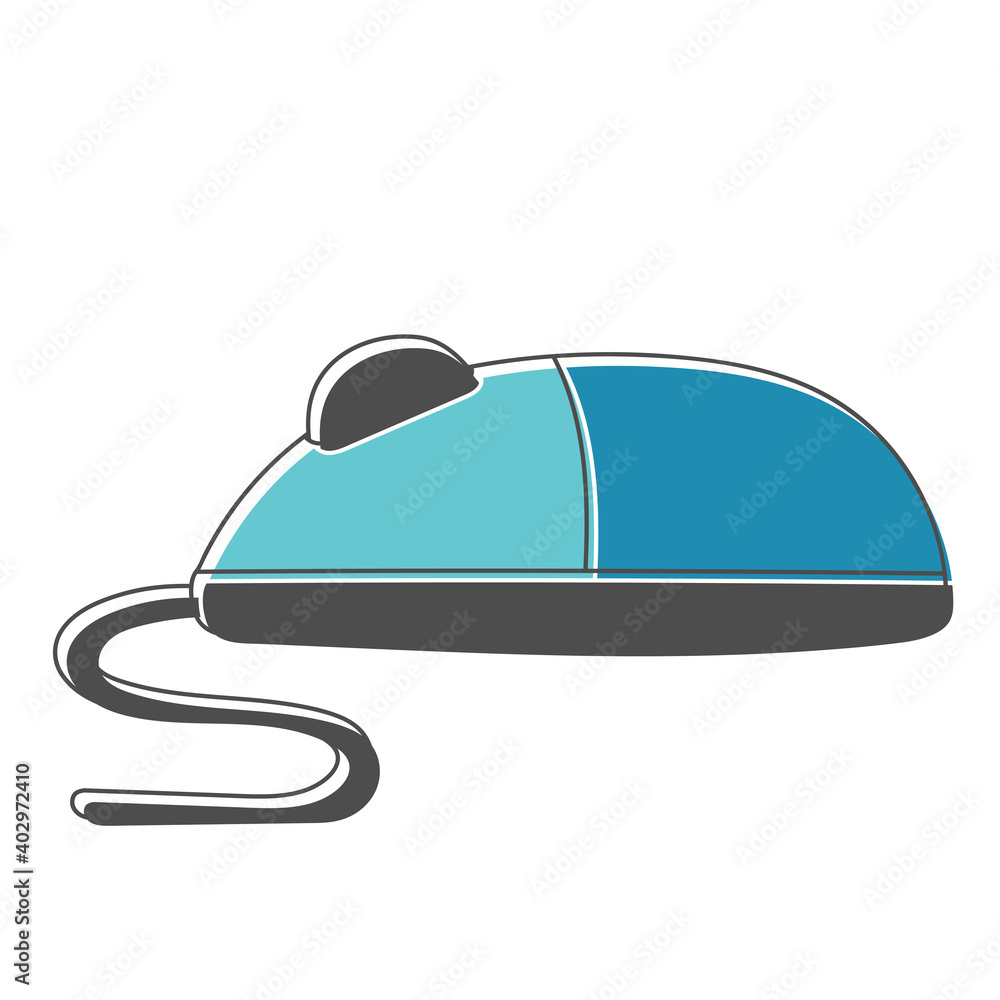 computer mouse hand drawn design vector illustration