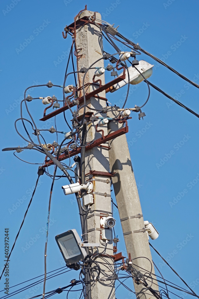Electrical tower on a background sky Electrical tower on a background sky