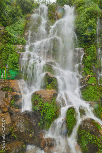 Bakthang Waterfall in Gangtok  Sikkim. 