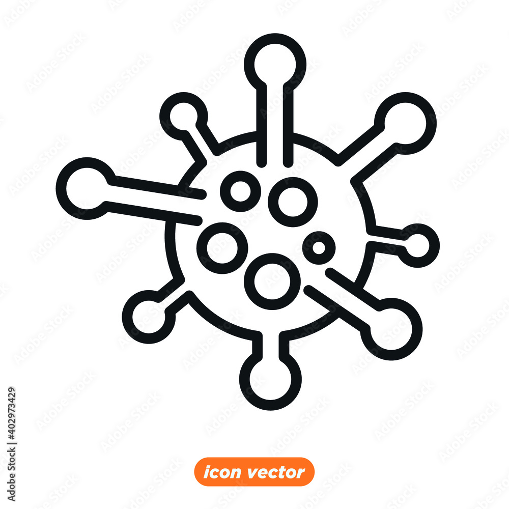 Fototapeta premium Coronavirus 2019-nCoV icon template color editable. virus symbol vector illustration for graphic and web design.