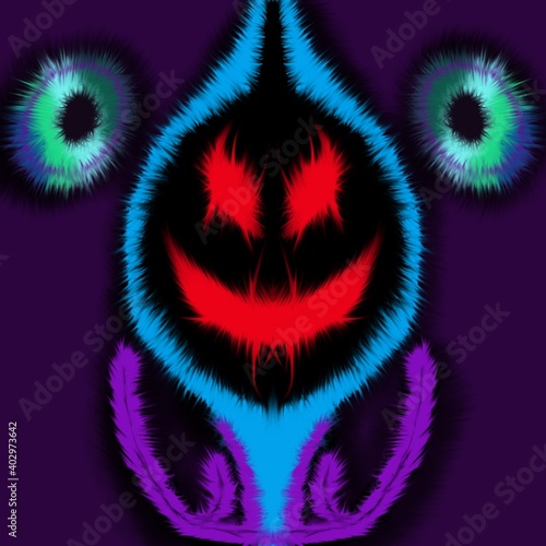 abstract evil face