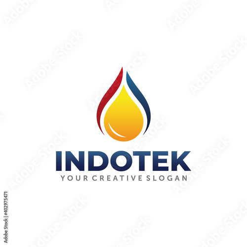 Gas and Oil Logo. Energy Logo Design Vector